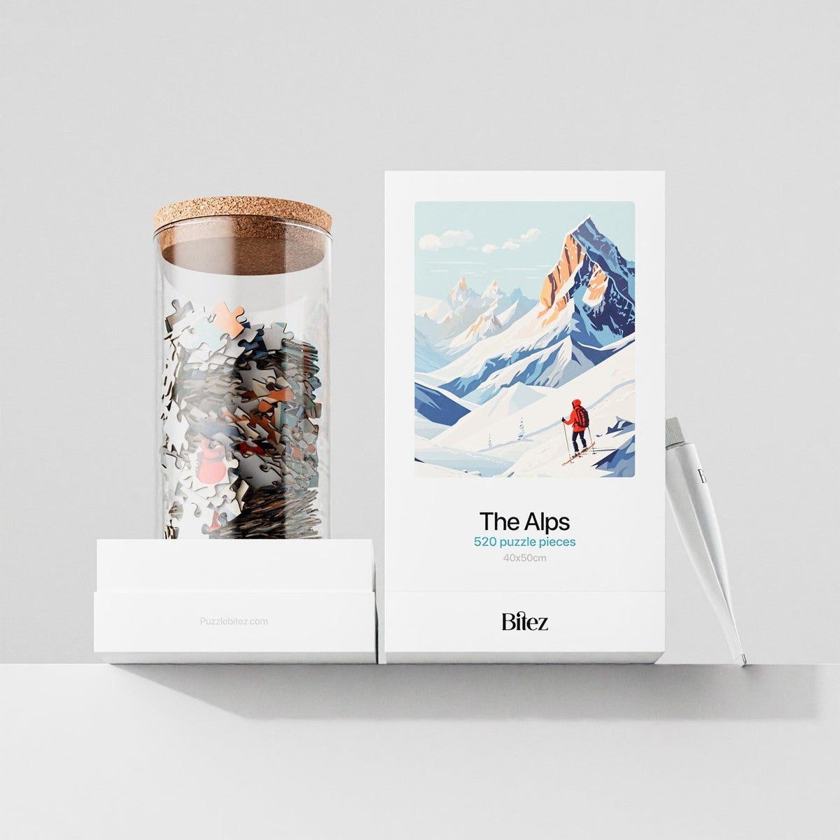 The Alps — pussel i glasburk