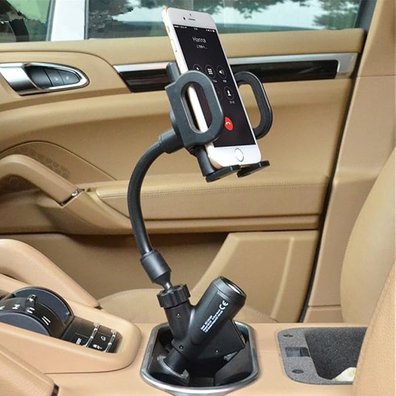 Bilmonterad Mobilhållare med Cigarettändaradapter och USB - laddare - HemSyd