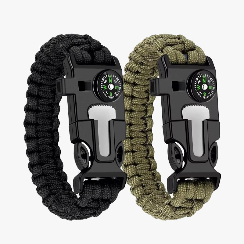 Justerbart överlevnadsarmband med visselpipa och kompass - HemSyd
