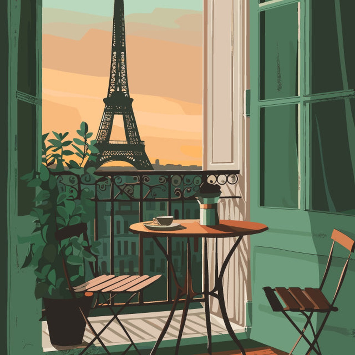 Paris Dawn — pusselmotiv