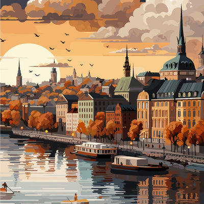 Stockholm Sunset — pusselmotiv