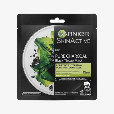 Skin Active Pure Charcoal Black Tissue Mask 28 g - HemSyd