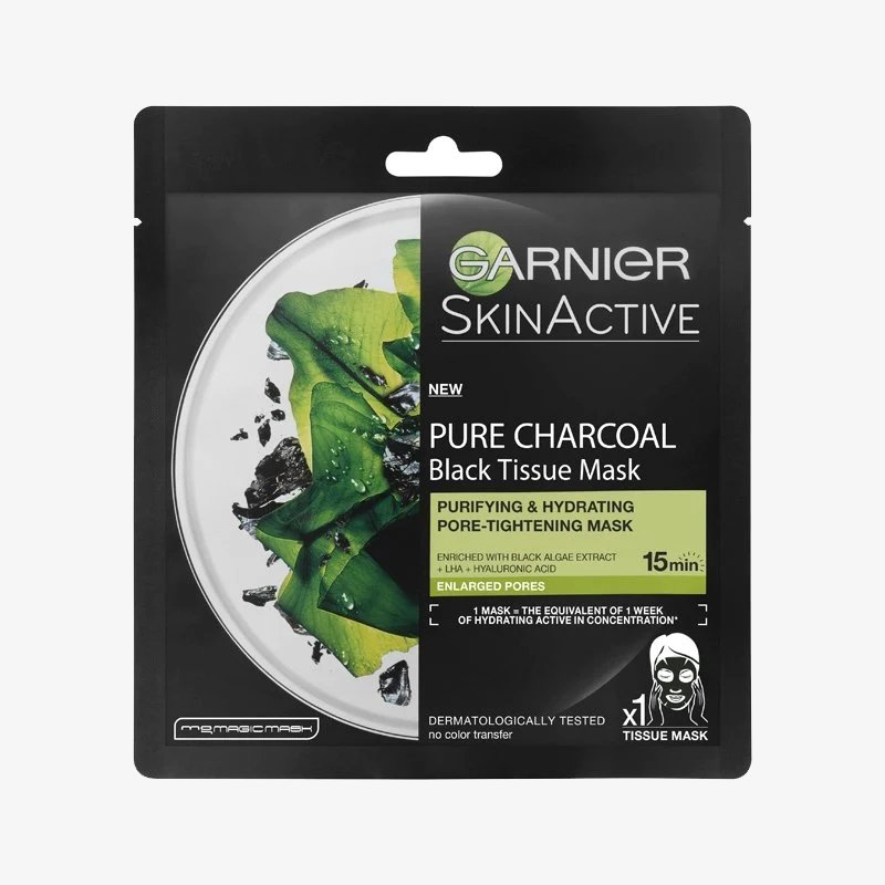 Skin Active Pure Charcoal Black Tissue Mask 28 g - HemSyd