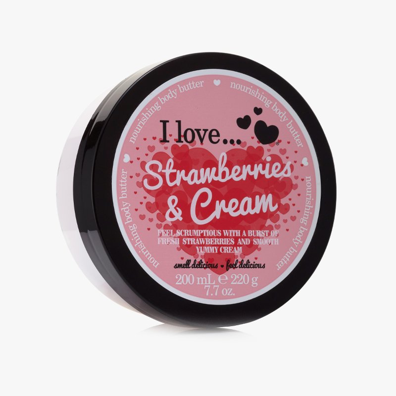 I Love... Body Butter Strawberries & Cream 200 ml - HemSyd
