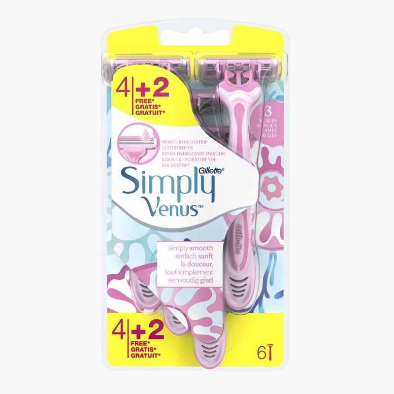 Simply Venus 3 Engångshyvel för kvinnor 6-pack - HemSyd