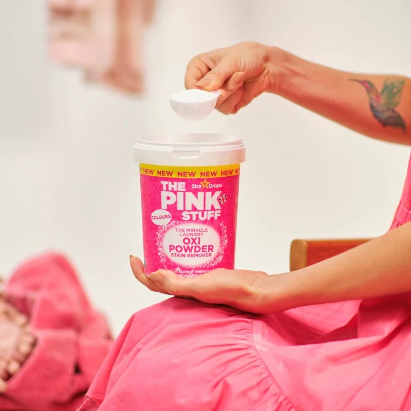 The Pink Stuff Miracle Laundry Oxi Powder Stain Remover Colours 1,2kg - HemSyd