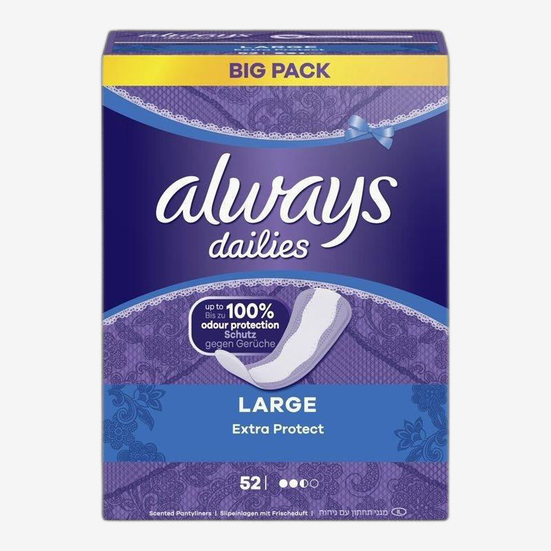 Dailies Large Extra Protect Trosskydd 52 st - HemSyd