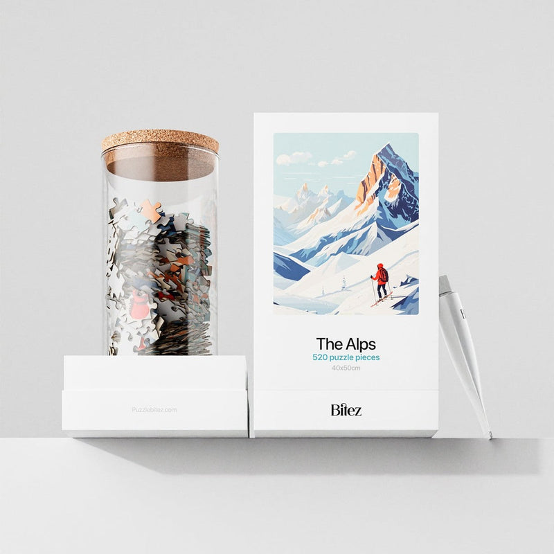 The Alps — pussel i glasburk