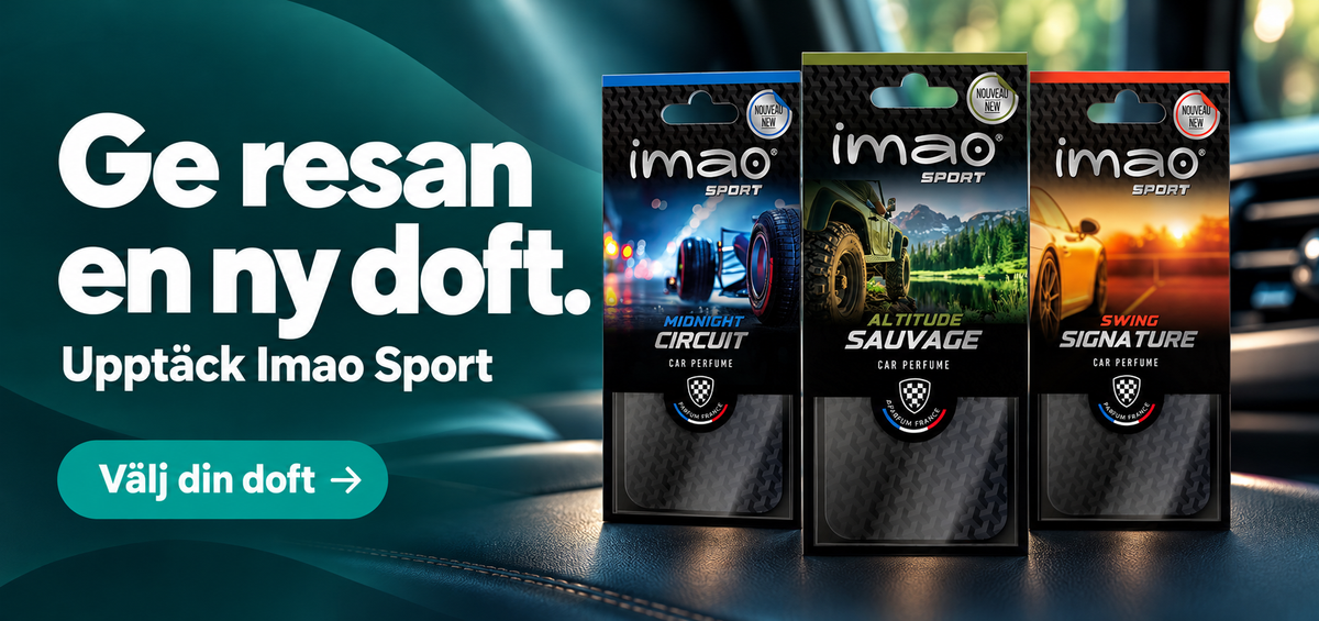 Ge resan en ny doft – upptäck doftkorten Midnight Circuit, Altitude Sauvage och Swing Signature från Imao Sport.