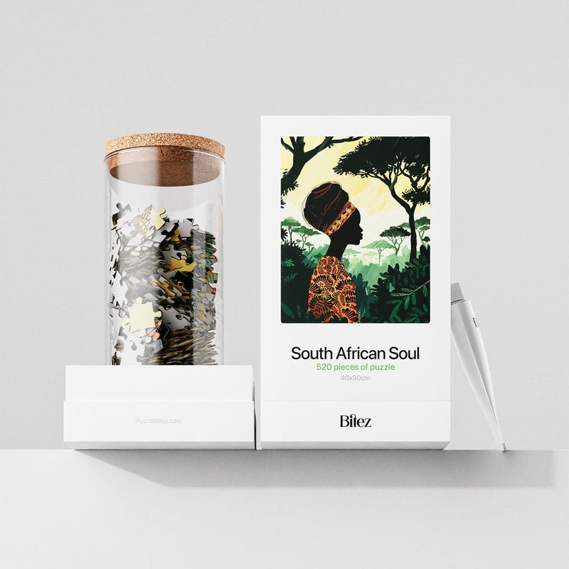 South African Soul — pussel i glasburk