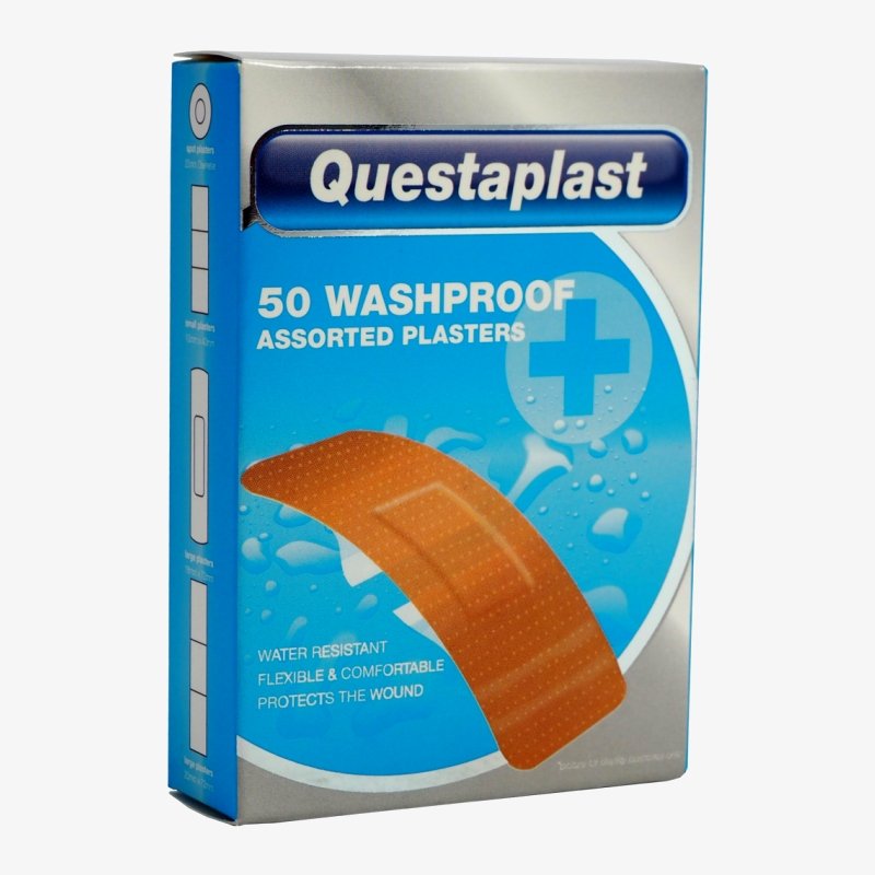 PLÅSTER Washproof "Questaplast" 50 st - HemSyd
