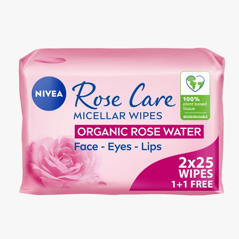 Nivea Rose Care Micellar Wipes with Bio Rose Water 25st - HemSyd