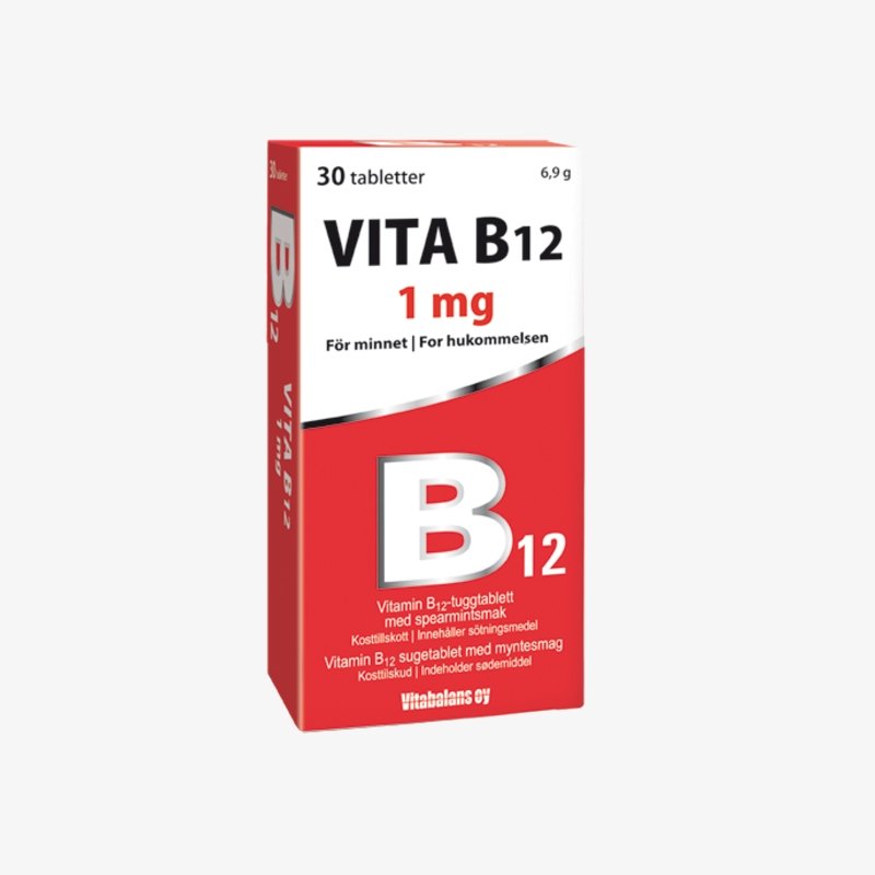 Vita B12 med 1000ug 30 tabletter - HemSyd